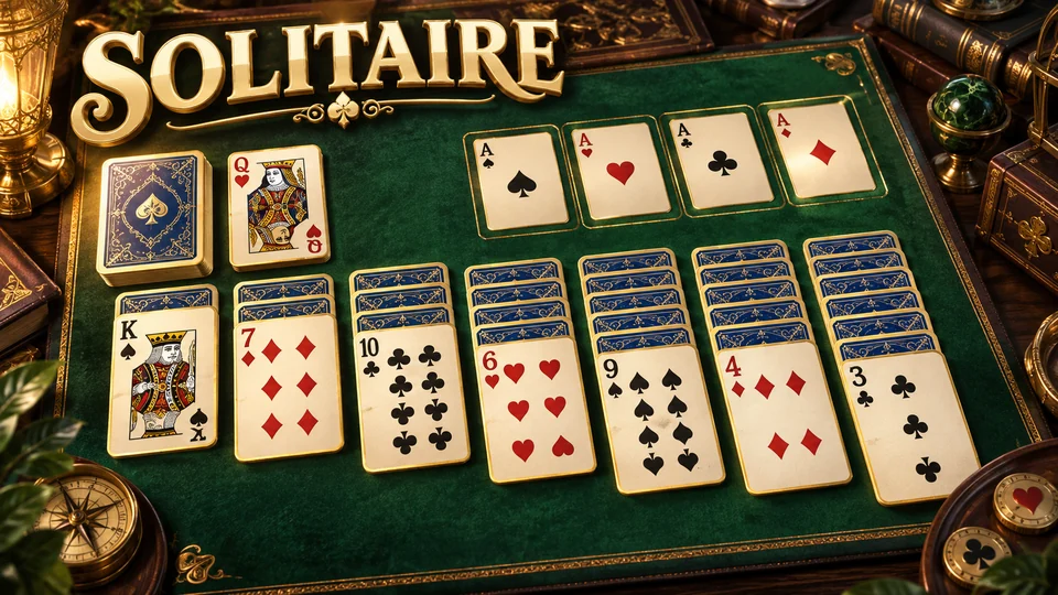 Solitaire game board and pieces