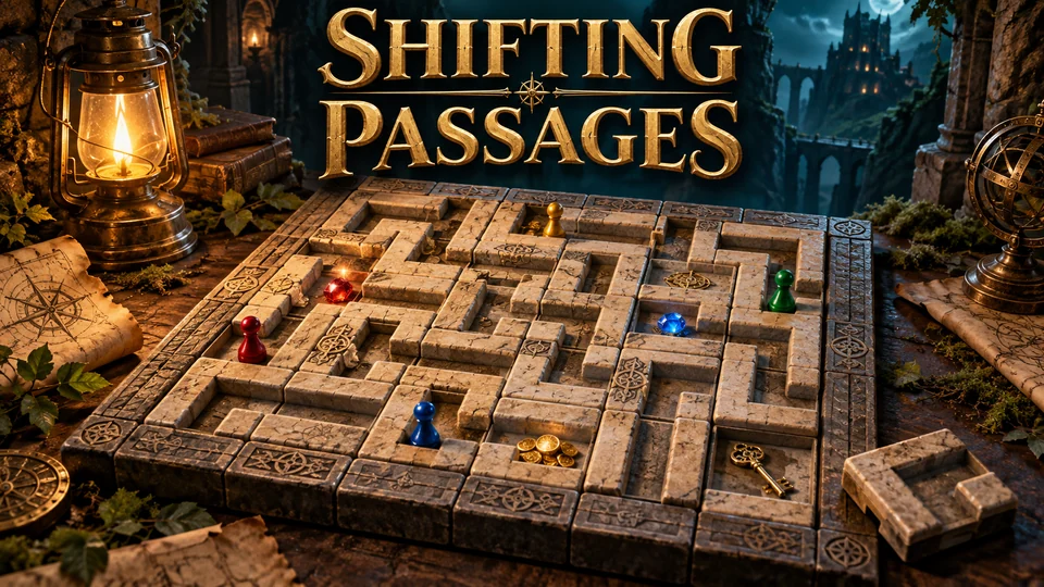 Shifting Passages board and pieces