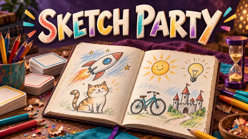 Sketch Party board and pieces