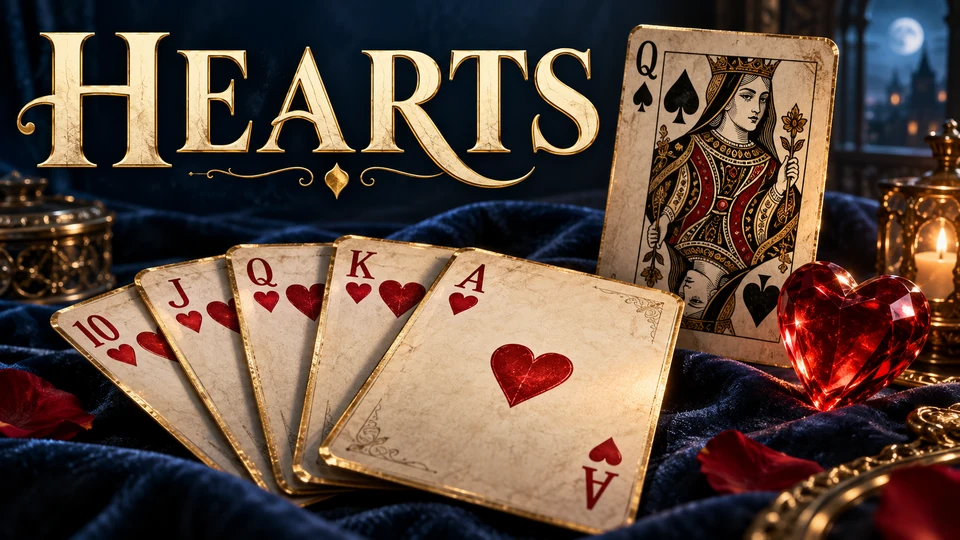 Hearts playing cards